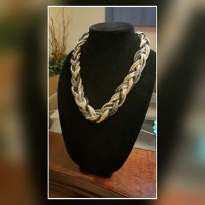 High Quality Chunky Braided Beaded Necklace